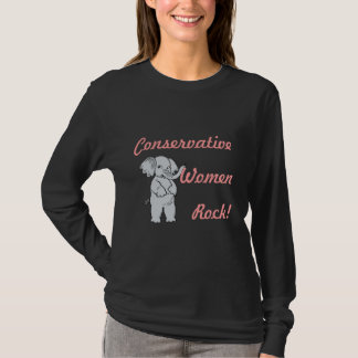 Camisa conservadora da rocha das mulheres