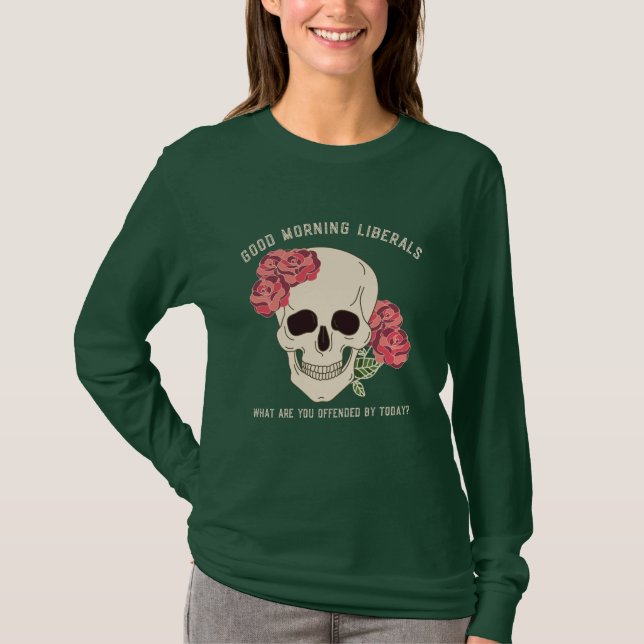 Camisa Conservadora Engraçada de Manga Longa Anti  (Frente)