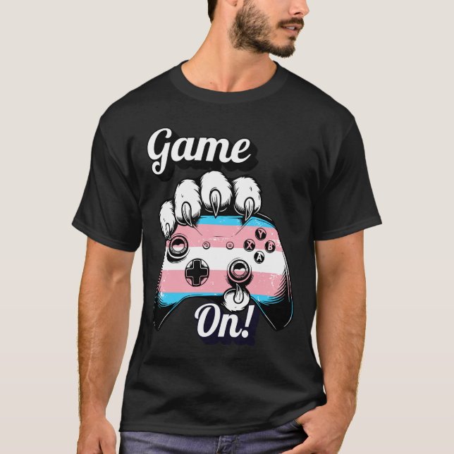 Camisa Controladora Trans Pride Game On Tiger Paw  (Frente)