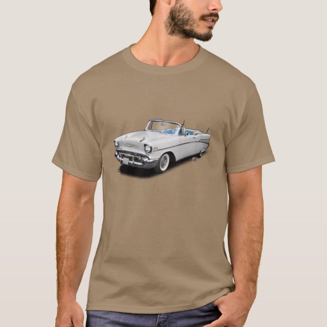 Camisa convertível branca de "Bel Air" do azul (Frente)