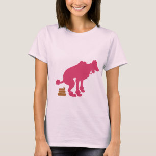 Camisa cor-de-rosa da caniche T de Poopin