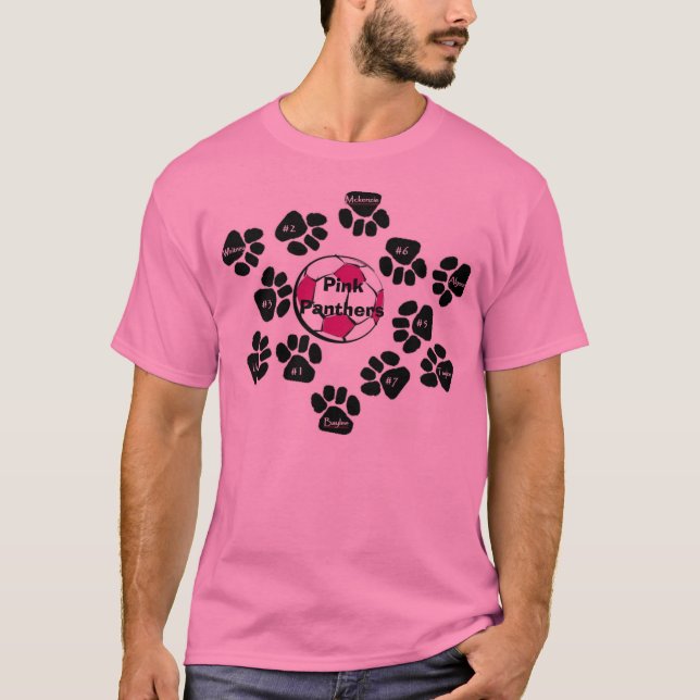 Camisa cor-de-rosa do futebol das panteras (Frente)