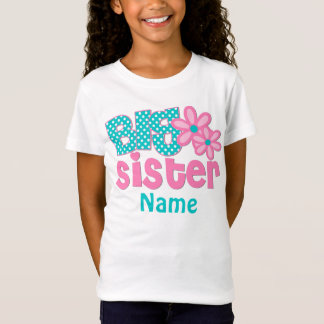 Camisa cor-de-rosa personalizada da irmã mais