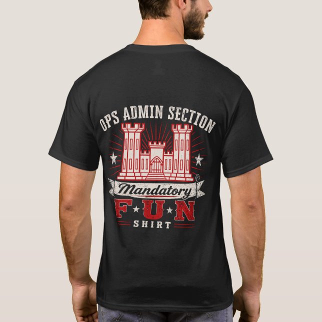 Camisa Cor Escura Divertida Obrigatória para Admin (Verso)