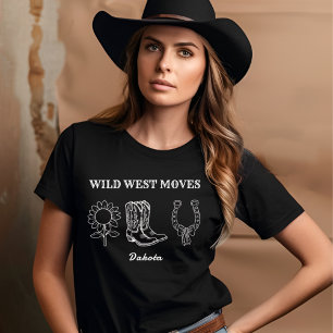 Camisa Country Wild West Moves Texto Branco