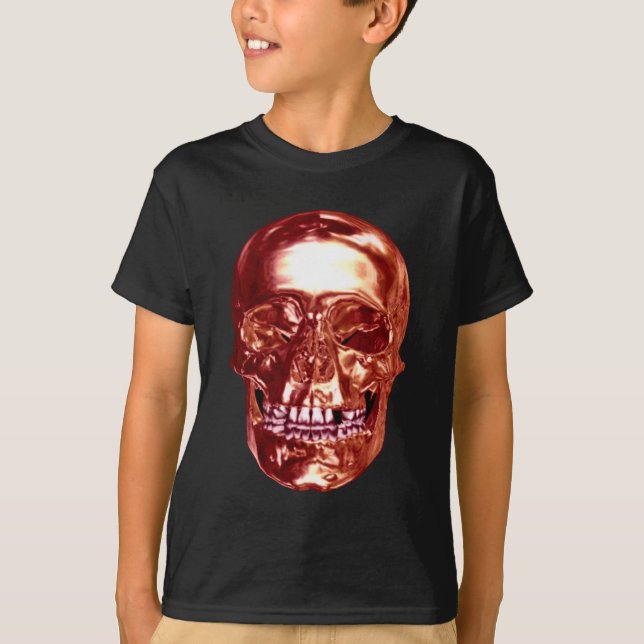 Camisa Crânio Cromo Vermelho (Frente)