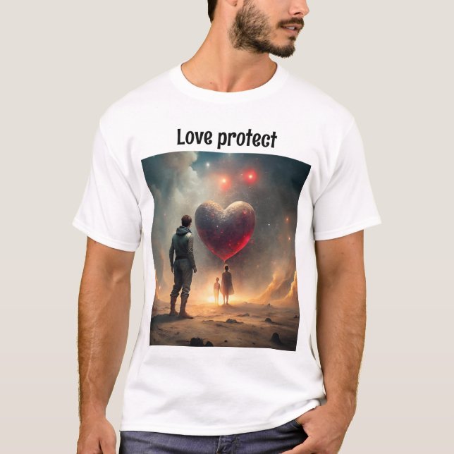 Camisa criativa para como o amor pode proteger (Frente)