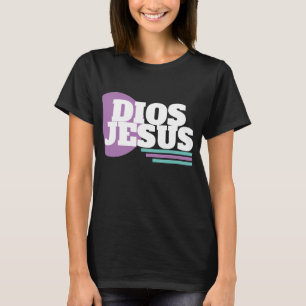 Camisa Cristã Dios Fé Geométrica Roxa Gíria