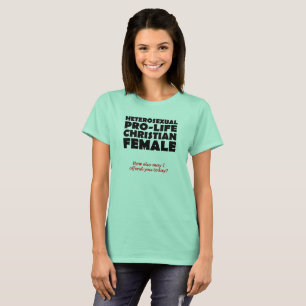 Camisa Cristã Feminina Pro Vida Ofensiva Humor