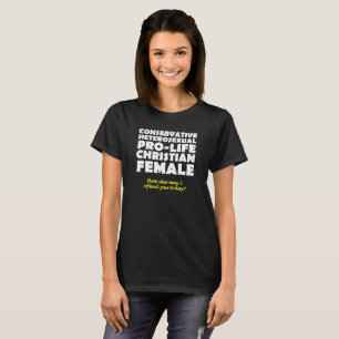 Camisa Cristã Feminina Prolife Ofensiva Humor