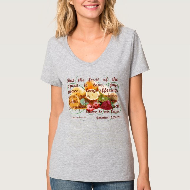 Camisa cristã, Fruta da Bíblia espiritual (Frente)