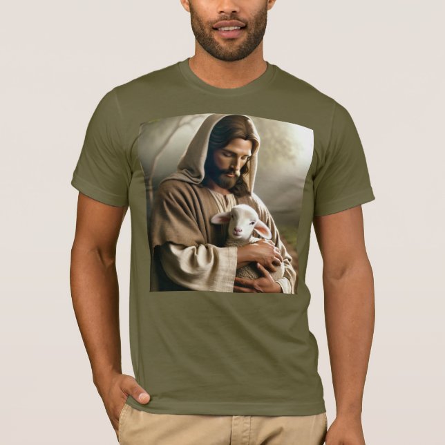 CAMISA CRISTÃ JESUS E CORDEIRO (Frente)
