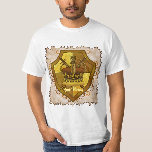 Camisa Crown Sword Shield sobrenome (Frente)