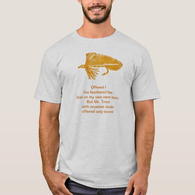 Camisa Cruel Trout com galhardete de ouro matuka. (Frente)