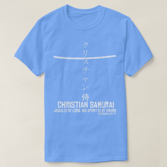 Camisa Cruzada Cristã Samurai Kanji (Frente do Design)