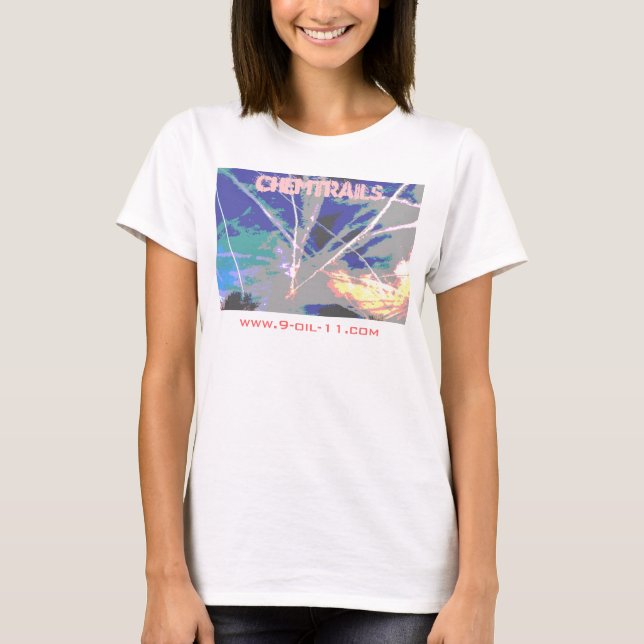 Camisa cruzada do céu de Chemtrails (Frente)