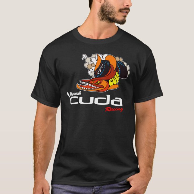 Camisa Cuda Plymouth, Decal, Hoodie, Máscara (Frente)