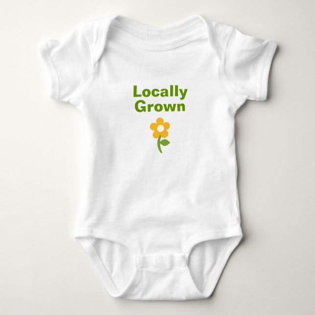 Camisa cultivado localmente bonito para bebês e (Frente)