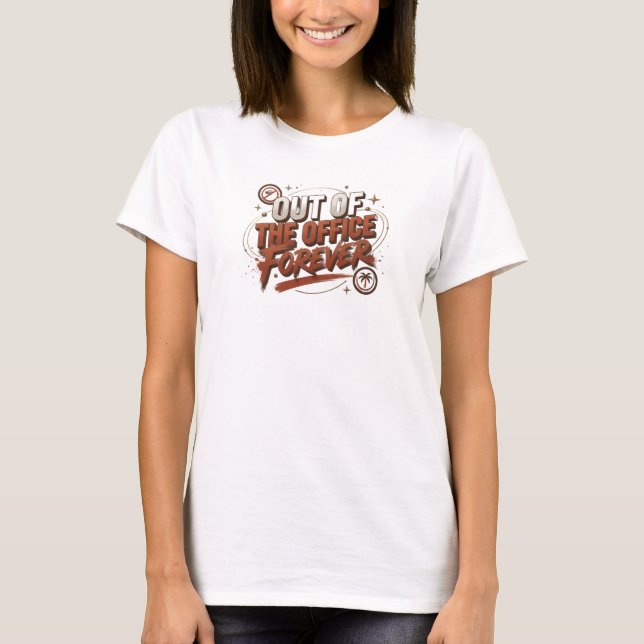 Camisa Customizada Vermelha FORA DO TRABALHO (Frente)