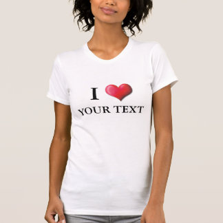 Camisa customizável 0002 do coração de I