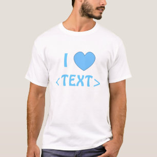 Camisa customizável 0007 do coração de I