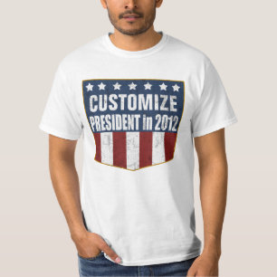 Camisa customizável da eleição 2012 presidencia