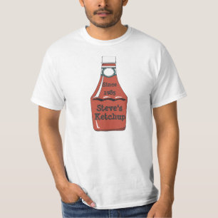 Camisa customizável da garrafa de ketchup