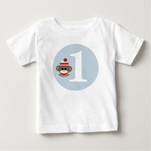 Camisa customizável do aniversário do macaco da