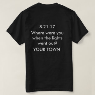 Camisa customizável do eclipse solar sua cidade