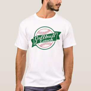 Camisa customizável do treinador T do softball do