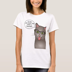 Camisa customizável engraçada do gato do profess