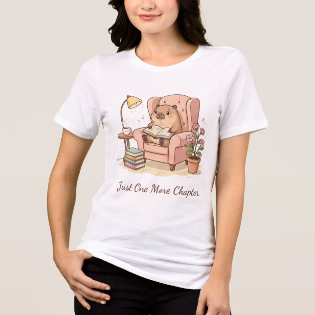 Camisa Cute Capybara Reading – Só Mais Um Capítulo (Frente)