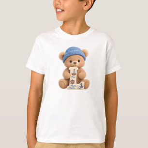 Camisa Cute Teddy Bear Inicial L para Meninos Mari