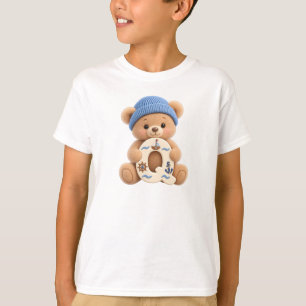 Camisa Cute Teddy Bear Inicial Q Marinheiro Menino