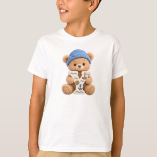 Camisa Cute Teddy Bear Inicial Y para Meninos Mari