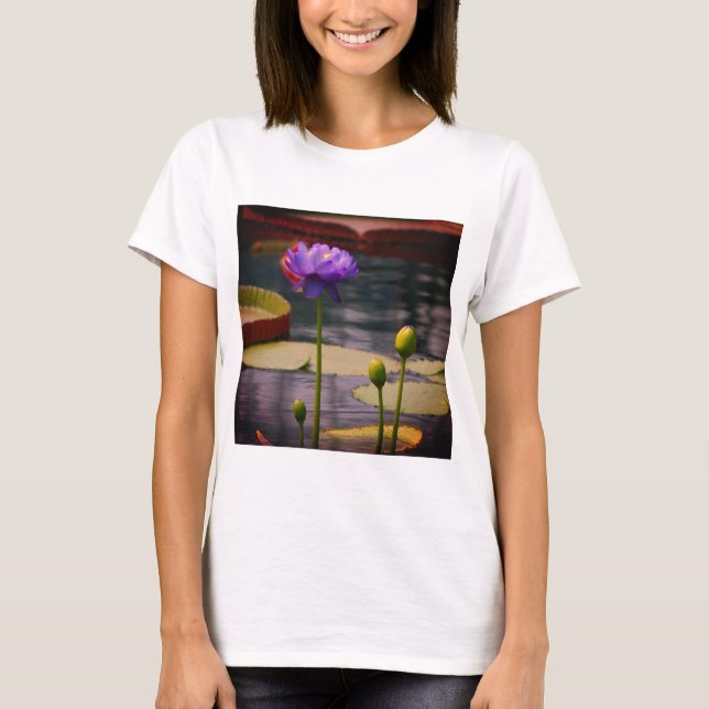 Camisa D Waterlily Purple Lotus (Frente)