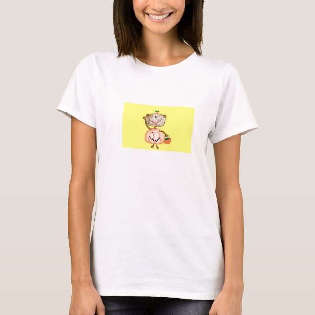 Camisa da abóbora do macaco do Dia das Bruxas (Frente)
