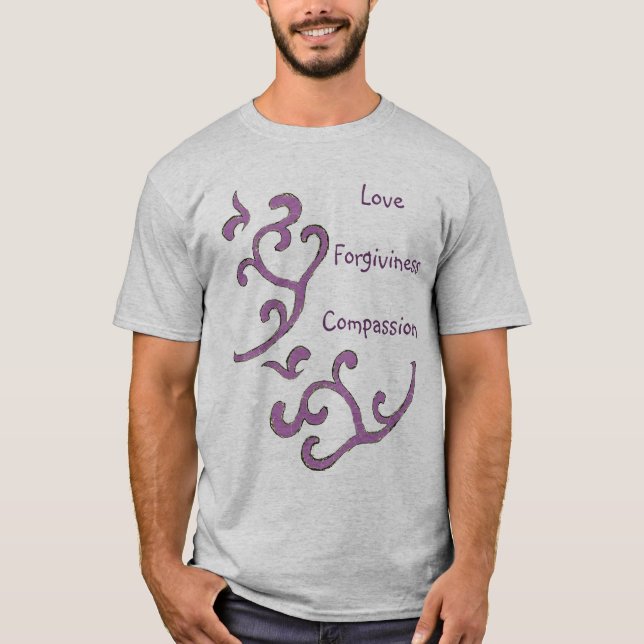 Camisa da Amor-Piedade-Remissão, teste padrão (Frente)