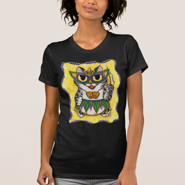 Camisa da arte da fantasia de Nova Orleães do gato (Frente)