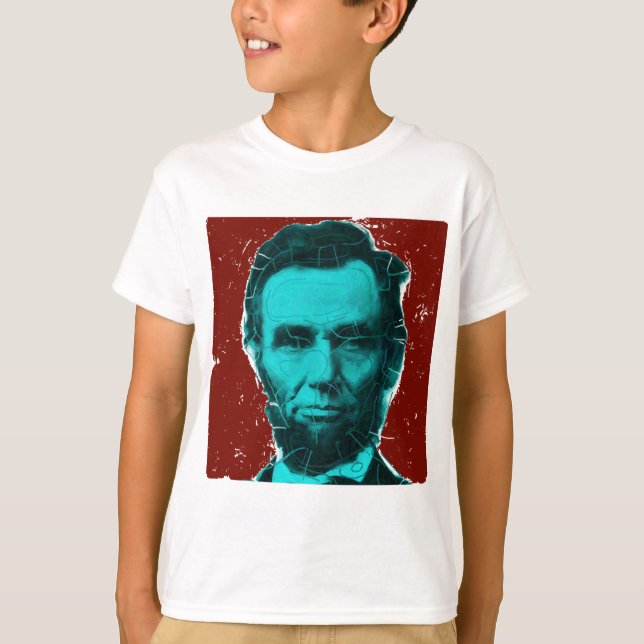 Camisa da arte de Abraham Lincoln--Design original (Frente)