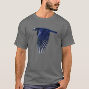 Camisa da arte dos animais selvagens do corvo do