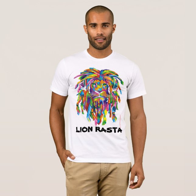 Camisa da arte T de Rasta Rastafarian Dreadlocks (Frente Completa)