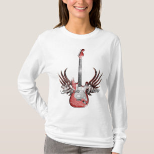 camisa da asa da guitarra