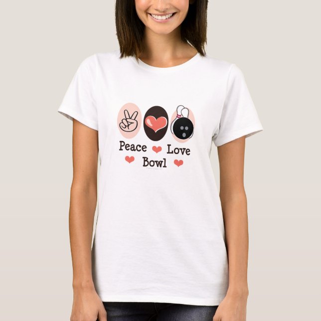 Camisa da bacia T do amor da paz (Frente)