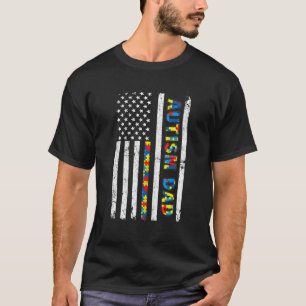 Camisa da Bandeira Americana Distressed do Pai de