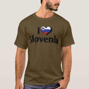 Camisa da Bandeira da Eslovênia que Eu Amo