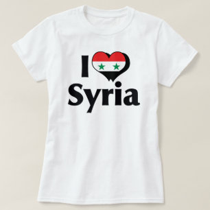 Camisa da Bandeira da Síria que Eu Amo
