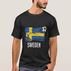 Camisa da Bandeira da Suécia Time de Futebol Sueco