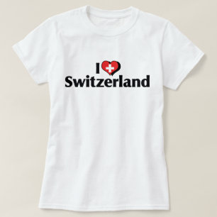 Camisa da Bandeira da Suíça que Eu Amo