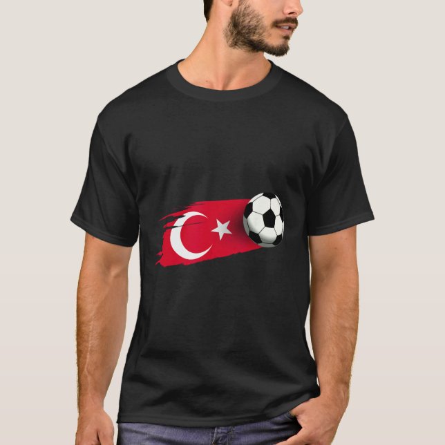Camisa da Bandeira da Turquia Time de Futebol Turc (Frente)